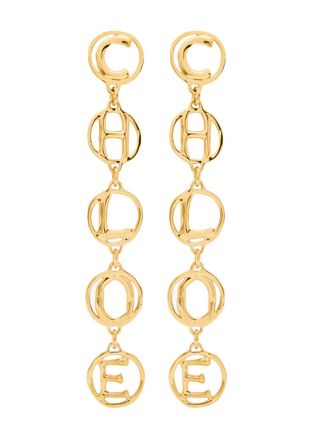 Chloé The Chloé Script Drop Earrings - Gold - One Size