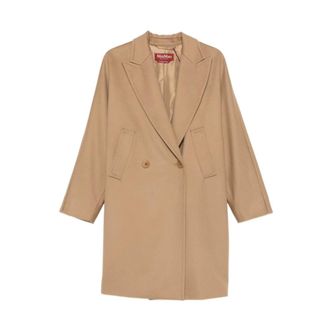 Max Mara Mastro Jas - Dames - Mantels - Bruin - Maat: XS Wol