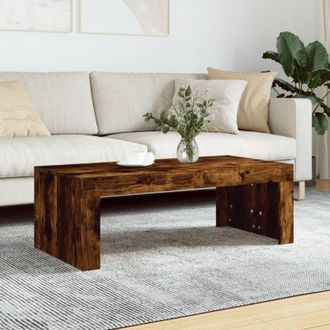 vidaXL Coffee Table Smoked Oak 102x50x36 cm Engineered Wood vidaXL