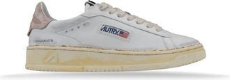Autry Sneakers, female, White, 4 UK, Leather Lace-Up Trainers Vintage Style