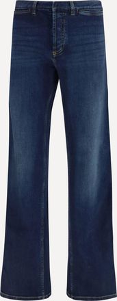Gucci Jeans di cotone con nastro Web Man 32