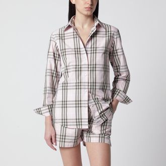 Burberry Pink cotton Check pattern shirt