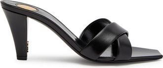 Saint Laurent Jill 75 Leather Sandals - Black - 41 (IT41 / UK8)