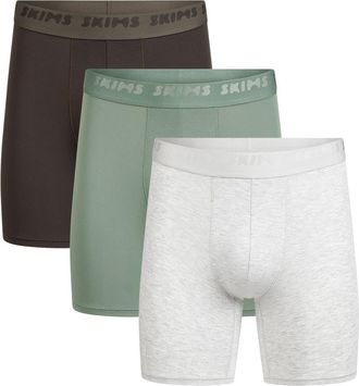 SKIMS 3-Pack 3-Inch Stretch Modal Boxer Briefs in Laurel Multi at Nordstrom, Size X-Small