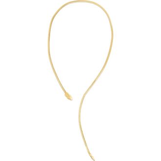 Allurez Serpant with adjustable head clasp Pendant Necklace 14K in Yellow Gold at Nordstrom, Size 18