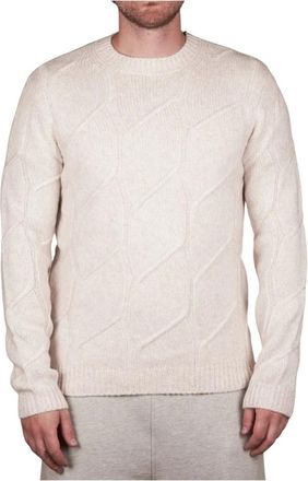 Alpha Studio Girocollo Aran - - Knitwear - Uomo - Beige - XL
