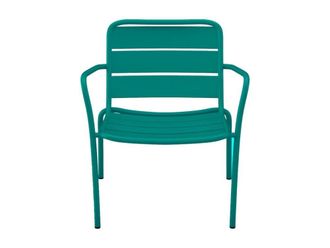 VENTE-UNIQUE.COM Sill&oacute;n de jard&iacute;n acero azul verdoso