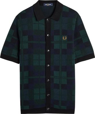 Fred Perry tartan button-up shirt - men - Cotton - S - Green