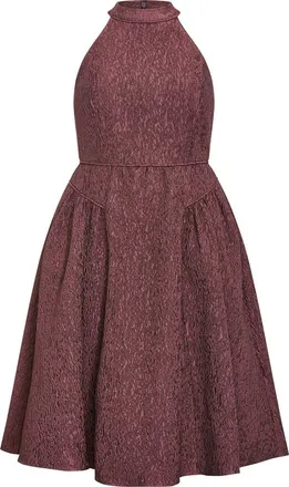 City Chic Textured Sleeveless Jacquard Midi Dress in Rose at Nordstrom, Size 20W