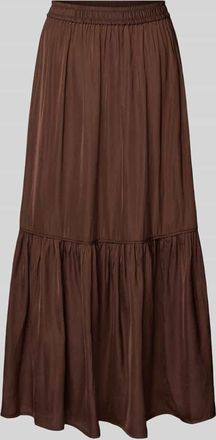 Zero Maxirock mit elastischem Bund in Mittelbraun, Gr&ouml;&szlig;e 44