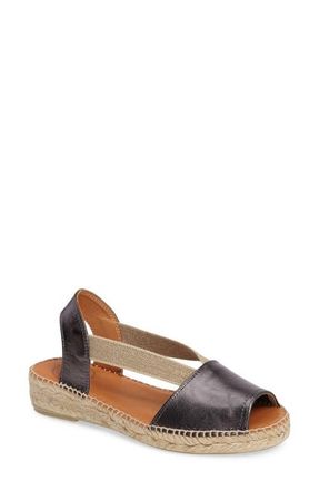 Toni Pons Etna Espadrille Sandal in Lead Leather at Nordstrom, Size 6.5Us