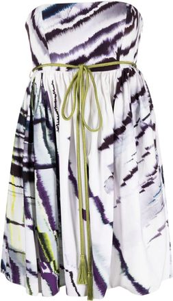 Gemy Maalouf off-shoulder flared mini dress - women - Elastane/Cotton - 38 - White