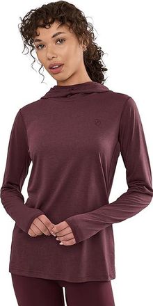 Fj&auml;llr&auml;ven Abisko Sun-Hoodie Womens Clothing Port : SM, Polyester