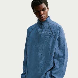 Nike Mens Tech Loose Dri-FIT 1/2-Zip Top in Blue | IM6251-438