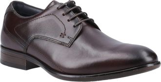 Pod Carl Leren Heren Kastanjebruine Veterschoenen