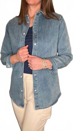 Yest Robin Denim Polo Shirt In Blue