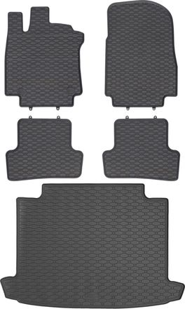 OEM Juego De Alfombrillas De Goma Para Renault Clio Iv Kombi (de Marzo De 2013 A Febrero De 2022) + Alfombrilla Para El Maletero