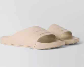 Givenchy rubber slide mules flat open toe label