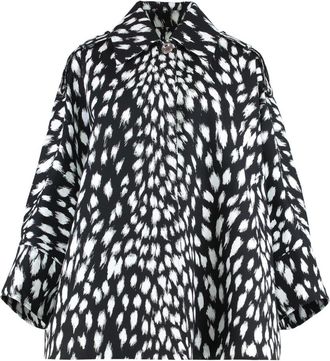 Givenchy Short Cocoon trench in cotton with animal print