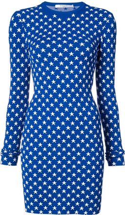 Givenchy Abito corto con stampa - Blu