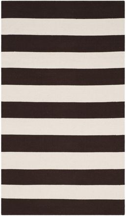 Safavieh Alfombra moderno de algod&oacute;n marr&oacute;n/blanco, 122 x 183 cm