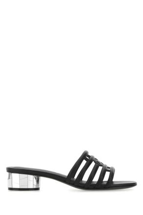 Ferragamo Black Leather Heels