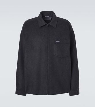 Balenciaga Wool-blend zip-up overshirt