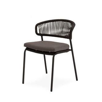 Koketto Home Silla de exterior gris con cojin