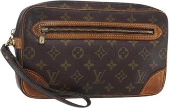 Louis Vuitton Pre-owned Vintage Clutch - Dames - Vintage Clutch - Bruin - ONE Size - Leer - Vintage