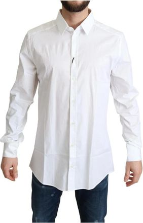 Dolce & Gabbana Formal Shirts - Heren - Zakelijke Overhemden - Wit - S - Katoen - Overhemden