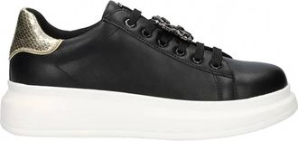 Renato Garini Womens Butterfly Jeweled Platform Sneaker In Black