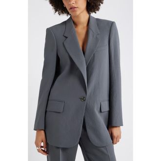 Open Edit The Curator Relaxed Blazer in Grey Magnet at Nordstrom Rack, Size X-Large
