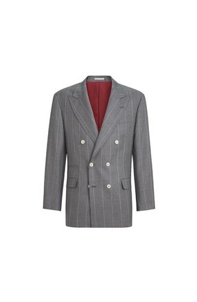 Brunello Cucinelli Virgin wool blazer in Medium Grey at Nordstrom, Size 52 It