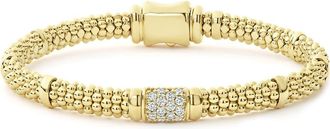 Lagos Caviar Gold Diamond Bracelet in Yellow Gold at Nordstrom