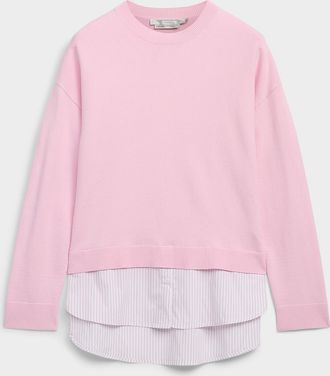 Contemporaine Womens Poplin insert loose sweater