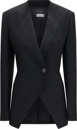 Givenchy Blazer Cruzado con Abertura - Jackets - Mujer - Negro - S