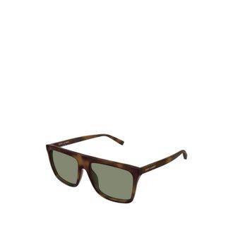 Saint Laurent Rectangular Sunglasses - male - Saint Laurent - Sunglasses - Brown - 59 MM - Accessories
