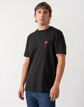 HUGO BOSS Mens HUGO Diflow Mens T-Shirt - Black 001 - Size: 40