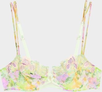 Lise Charmel LAmour Au Soleil Floral-Embroidered Tulle Demi Bra