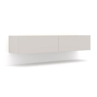 Petits Meubles Mueble tv de pared 2 puertas 160 cm paneles laminados beige