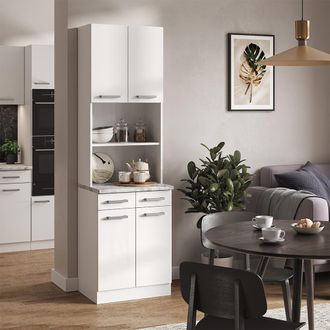 Vicco Bloque De Cocina R-line, Blanco Alto Brillo, 60 Cm, Et M&aacute;rmol