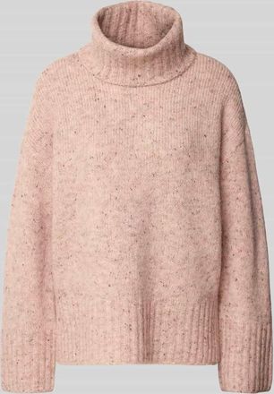 Vero Moda Loose Fit Rollkragenpullover mit Woll-Anteil Modell INGRID in Hellrosa Melange, Größe XS