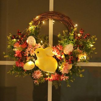 OEM Decoraci&oacute;n De Pascua: Corona De Conejos, Corona De Luces De Colores