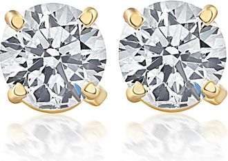 Pompeii3 Screw Back 1 Ct T. W. Genuine Diamond Studs Available in 14k White or Yellow Gold