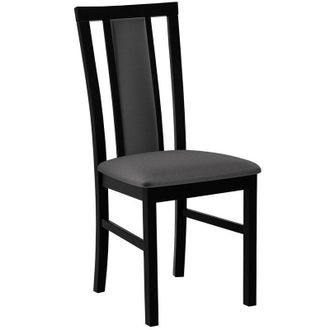 Mirjan24 Silla Victorville 157, Negro, 93x43x40cm, Tapiz, De Madera, Madera, Muebles Ya Montados
