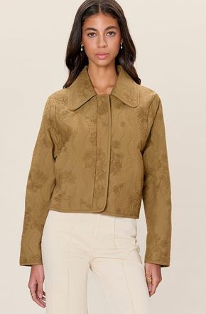 Rebecca Taylor Zuri Quilted Jacket in Leaf Green at Nordstrom, Size X-Small