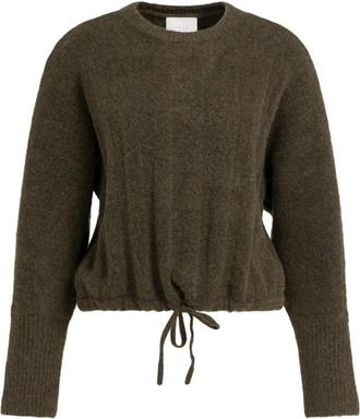 YaYa Jersey de punto acanalado con mangas murci&eacute;lago - Knitwear - Mujer - Marr&oacute;n - 2XS