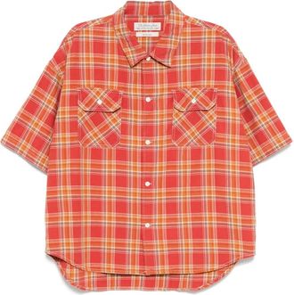 Remi Relief Camicia Rayon in twill a quadri - Rosso