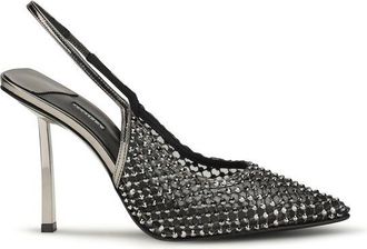 Le Silla Black Nylon High Heel Womens Pumps