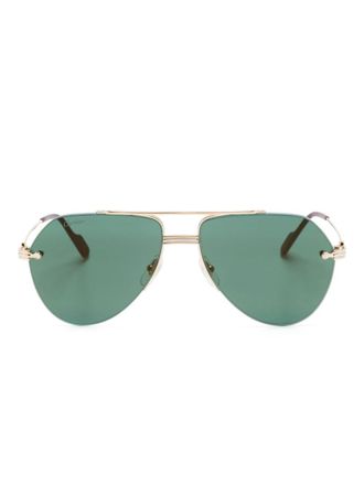 Cartier round-frame tinted sunglasses - Gold
